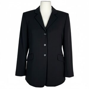 Compagnie Internationale Express‎ Blazer Womens 12 Black Preppy Office Business